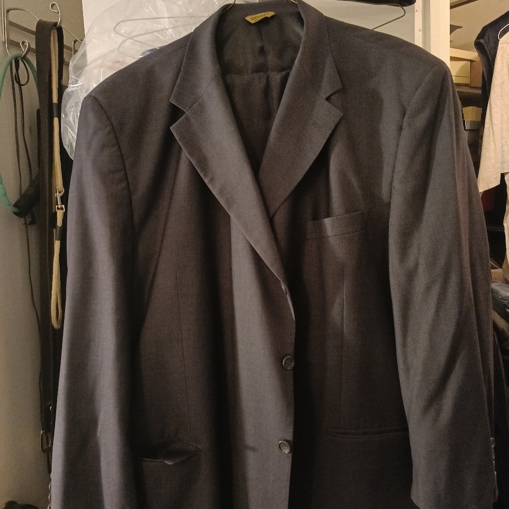 2pc. Luca Rossi Italia Charcoal Gray Men's suit